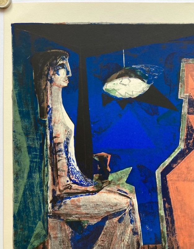 Original Vintage Graphic MAX TRUNINGER - DIALOGUE OF TWO - SIGNED - ART - 1980s gallery
