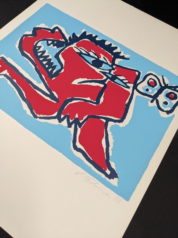 Ludwig Böhme, abstract figure, screen print, signed, num., 1988 gallery