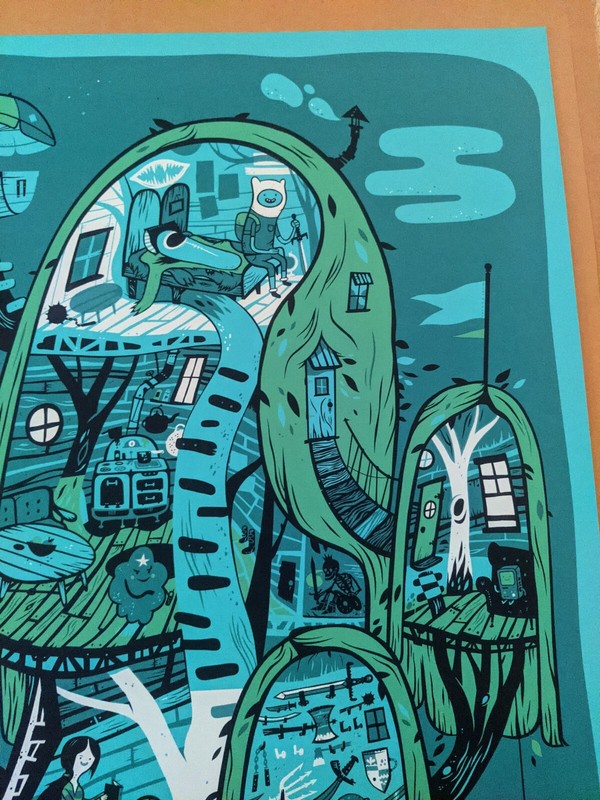 Little Friends of Printmaking Treehouse Adventure Time Print Mondo 1st Ed 16/175 gallery
