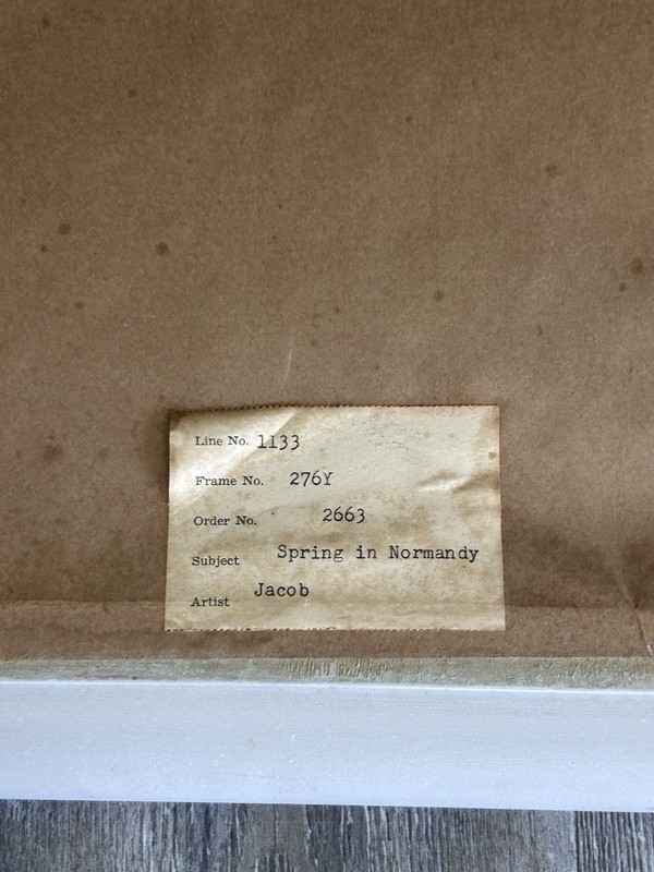 1940S The Ferry & Spring In Normandy SignedBy The Artist A. Jacob Numbered On Th gallery