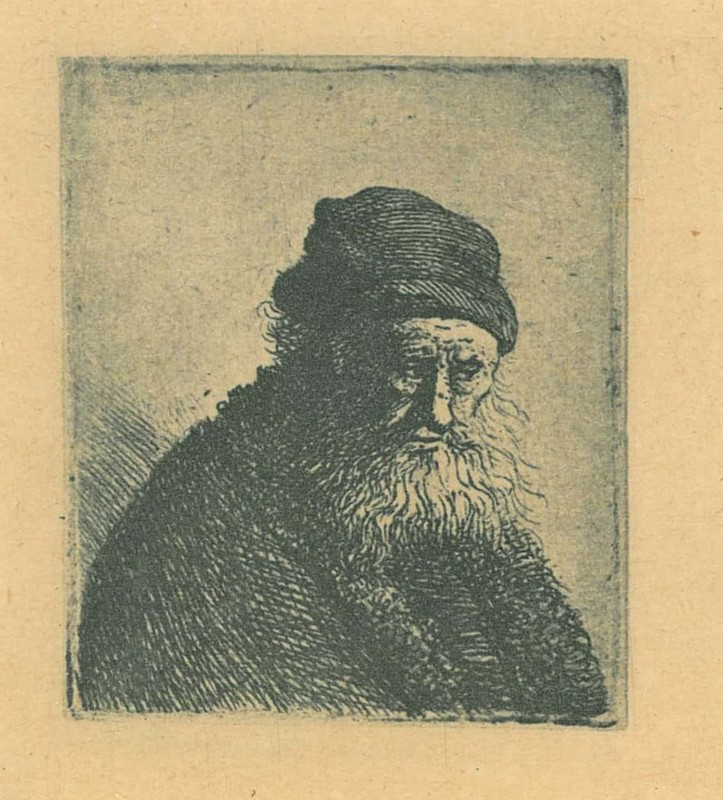 Bust of an old man with a white beard
