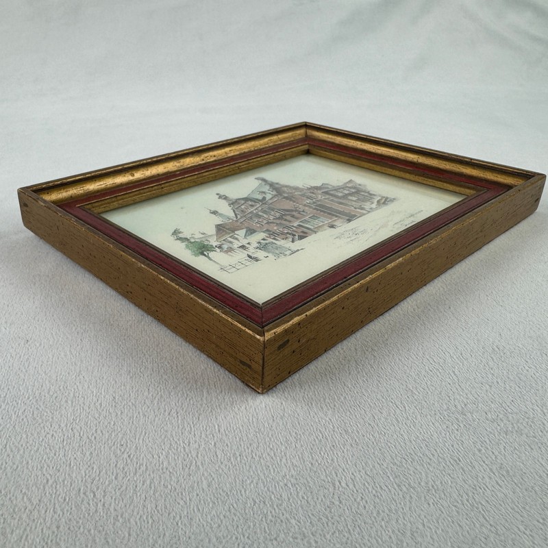 TWO Vintage Framed Prints, Smeele, WAAG ENKHUIZEN & HINDELOOPEN Netherlands gallery