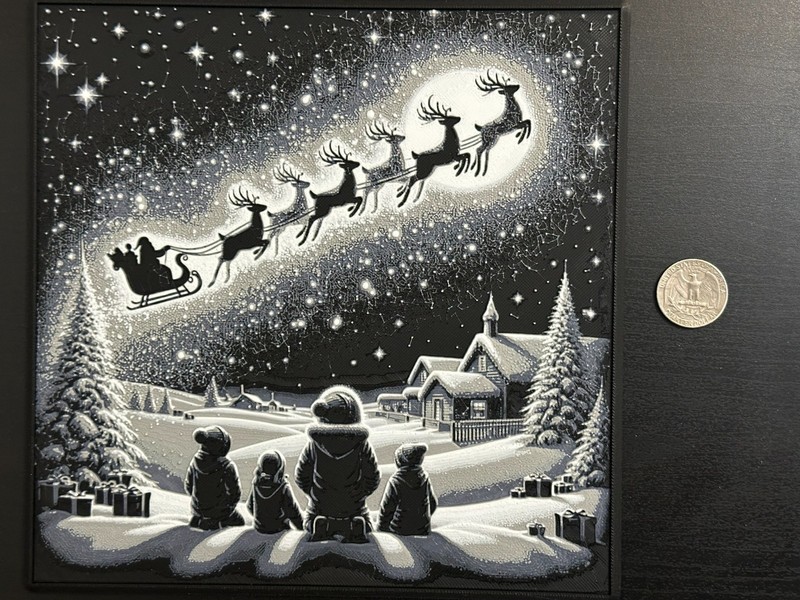 Winter’s Magical Moment 3D Image – Wall Hanger Frame Included