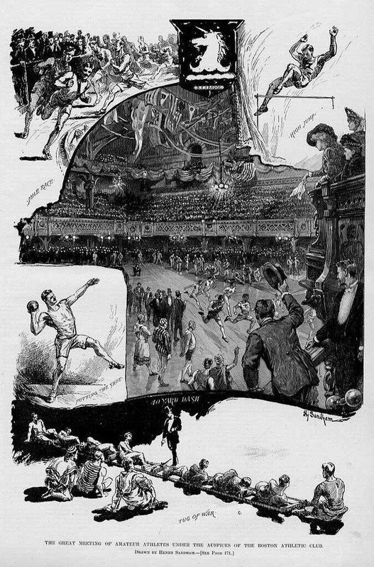 BOSTON ATHLETIC CLUB, AMATEUR ATHLETES, HIGH JUMP, DASH