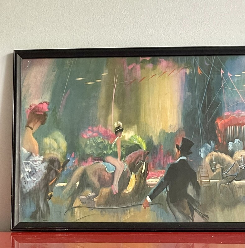 Fine Art Circus Litho Midcentury MCM MARCEL DULAC “Le Cirque” Vintage Clowns gallery