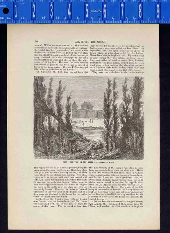 Fort Edmonton, on the Upper Saskatchewan River -1880 Page of History gallery