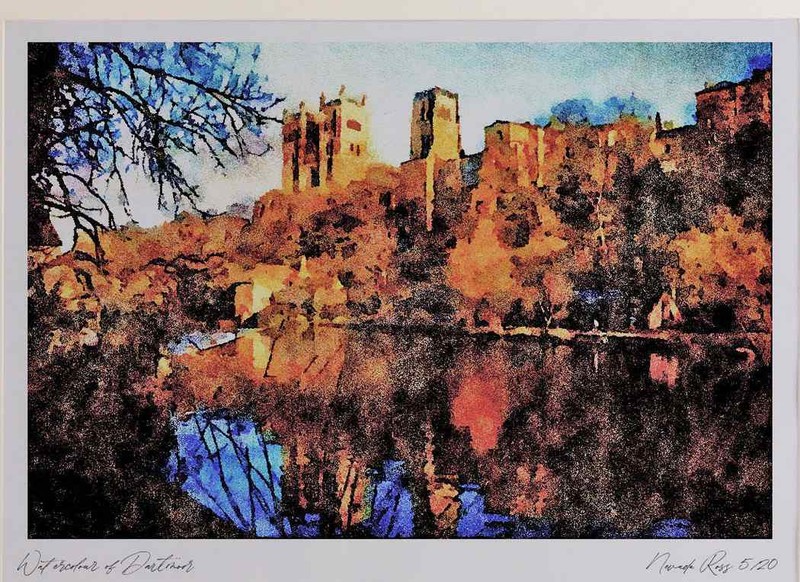 808034 Durham Castle County Durham England U.K. A4 Watercolour print