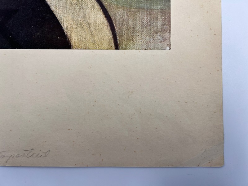 Vintage 1890 Henri Rousseau Auto Portrait with Lamp Art Print Paris 19 x 24 cm. gallery