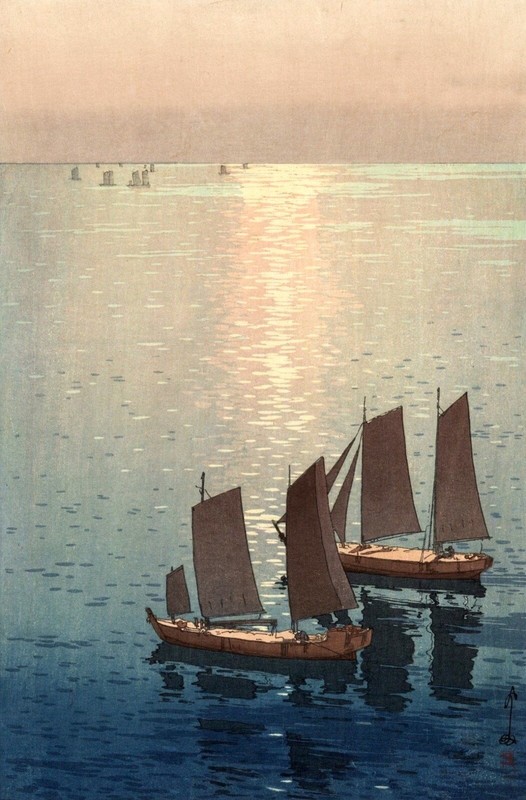 Hiroshi Yoshida : Glittering Sea : 1926 : Archival Quality Art Print 13x19 gallery