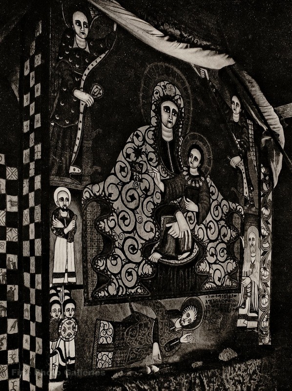 1905 Vintage AFRICA Aksum Church Fresco By THEODORE VON LUPKE Religion Photo Art