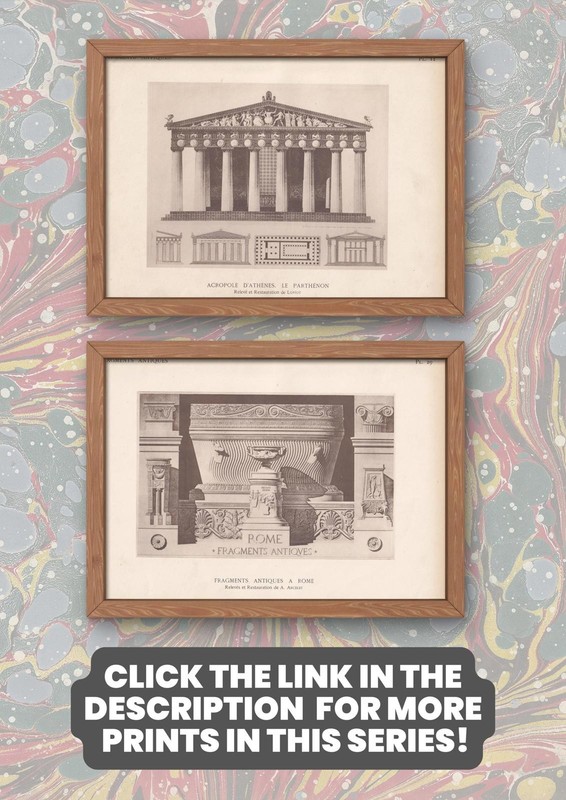 c. 1910 ACROPOLIS PROPYLAEA, Ionic Capital - Architecture Print - 8.6 x 12 Inch gallery