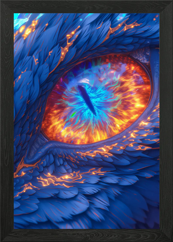 Dragons Eye Framed Wall Art Poster Canvas Print Picture