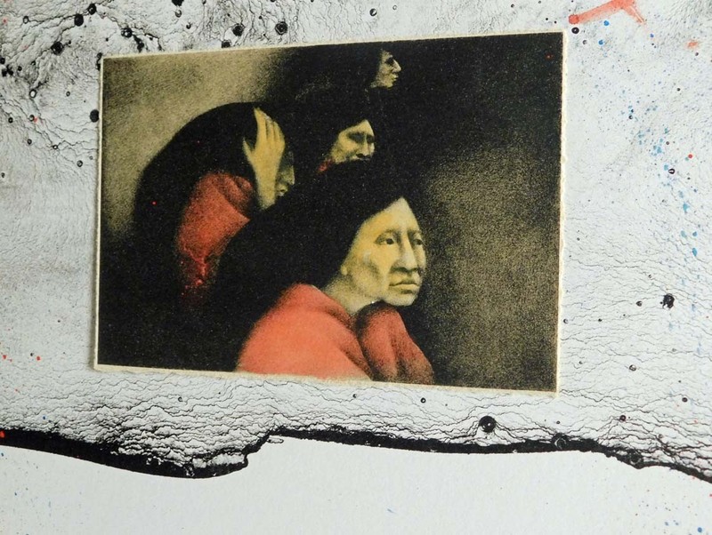 Frank Howell Wounded Knee Woman 1985 Black White Original ART MAKE AN OFFER gallery