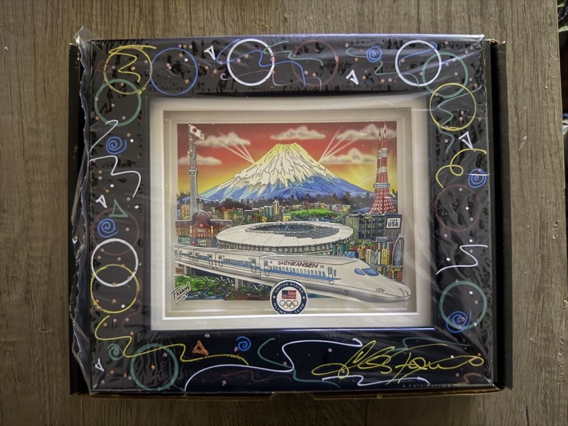 CHARLES FAZZINO Tokyo Olympic Games 3D 2020 FINE ART SIGNED FRAME (SEALED) 7'x8'