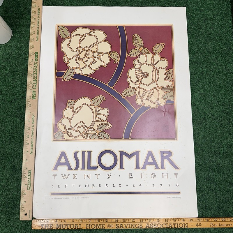 DAVID LANCE GOINES Asilomar California Poster by Portal Publications 1979