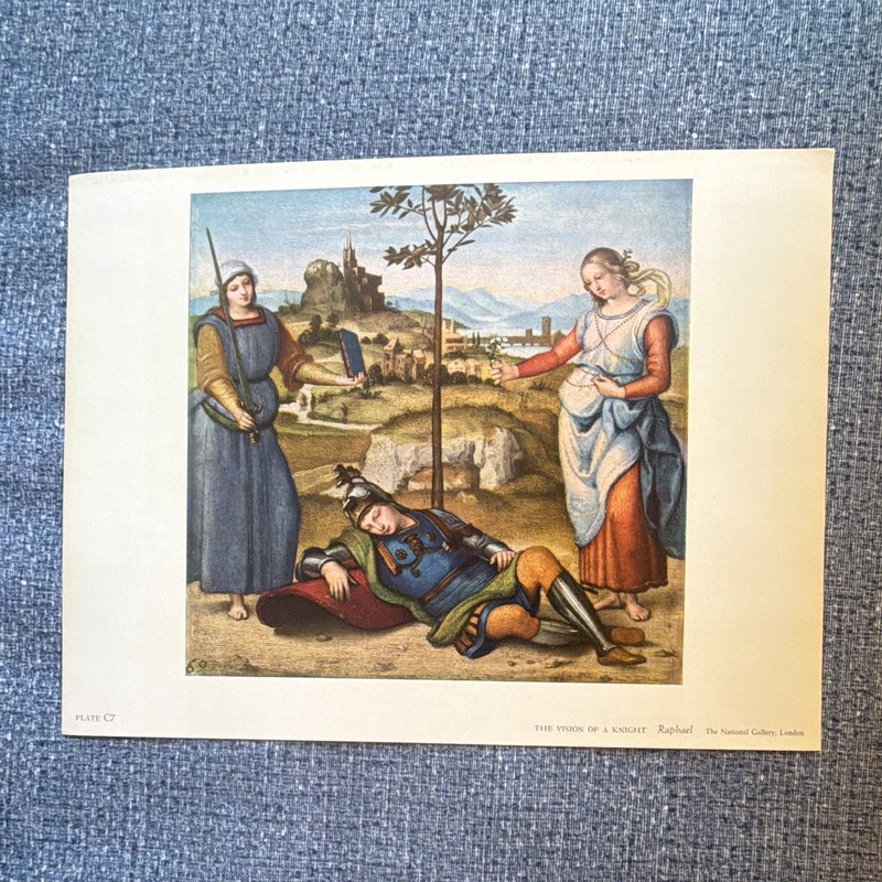 Raphael The Vision of a Knight Art Print on Paper, Unframed, Landscape gallery