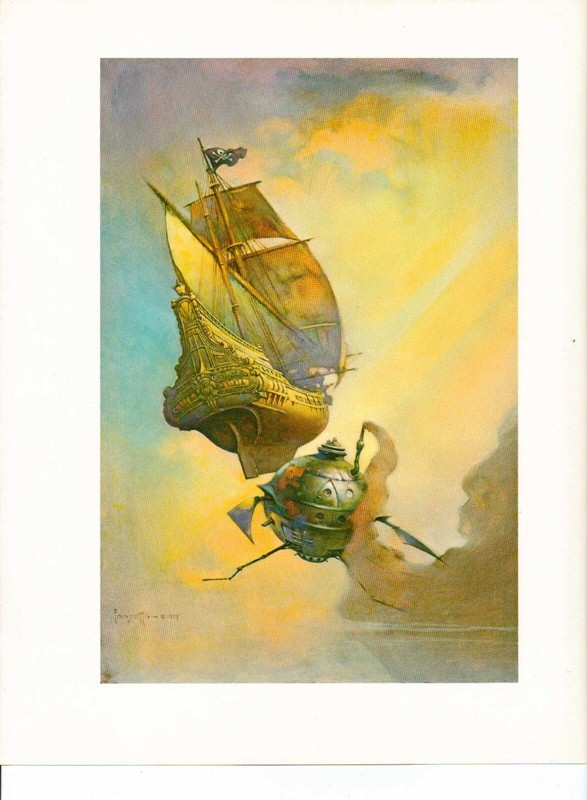 1975 full Color Plate «The Galleon» by Frank Frazetta Fantastic GGA Print