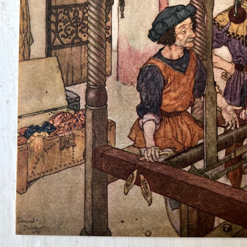 Edmund Dulac VTG 1916 The Emperors New Clothes Book Plate Print 7 1/4 x 5 7/8" gallery