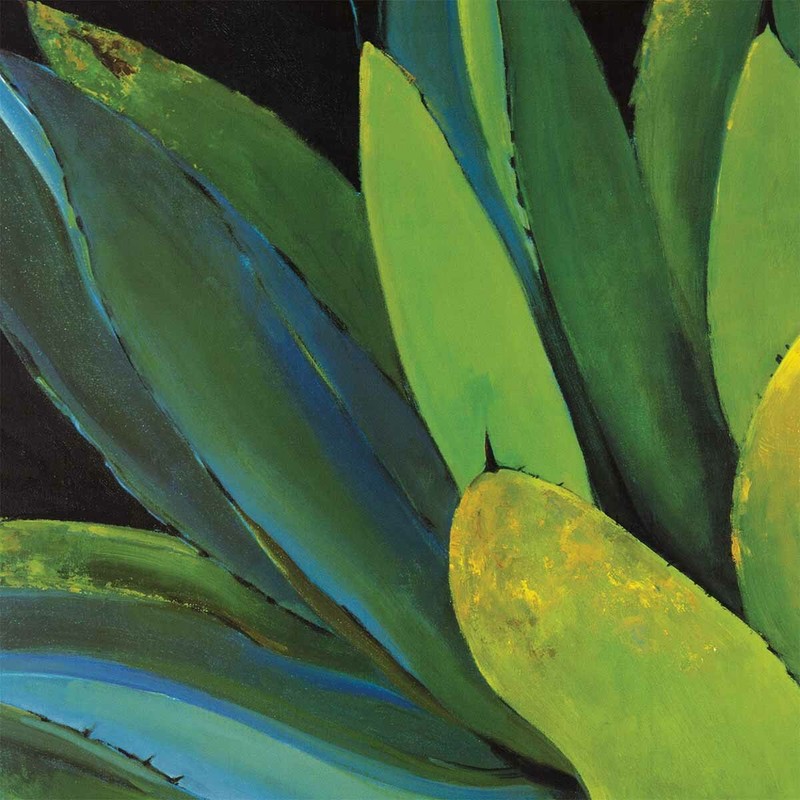 30W"x30H" AGAVE by JILLIAN DAVID DESIGN - TROPICAL GREEN OLIVE LEAVES ART CANVAS gallery