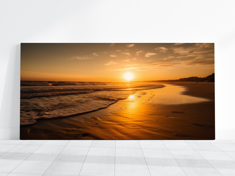 Sea Beach Sunset Landscape Posters Prints Canvas Painting Canvas Wall Art Decor
