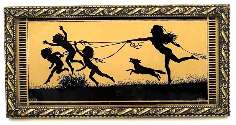FIDUS 91 SPRING SILHOUETTE 7-1/4" X 3-5/8" THE FOUR SEASONS TALLIMIT ART