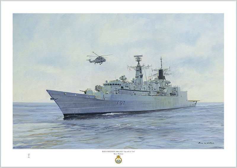 HMS CHATHAM A3 size art print