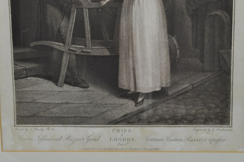 Original Stipple Engraving Wheatley "Knives to Grind" Cries of London 1795 gallery