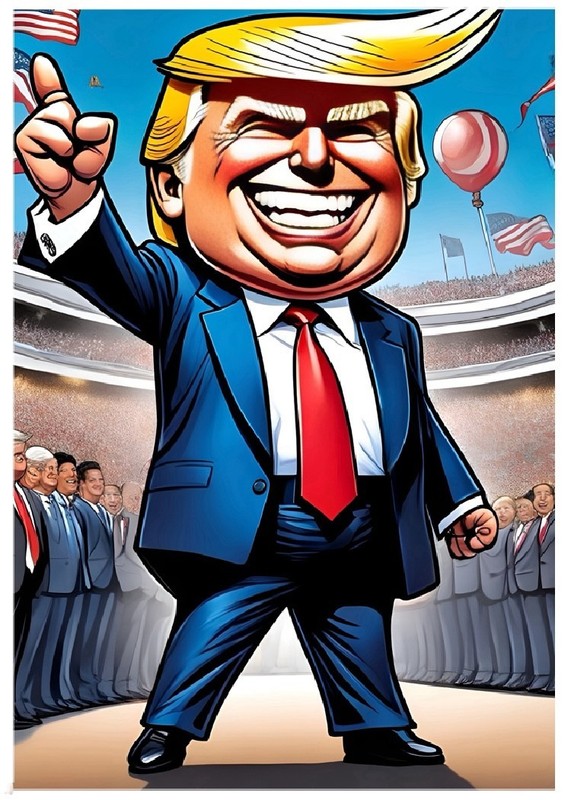 DONALD J TRUMP * Fun Novelty * POLITICS * Art Card * ATC ACEO
