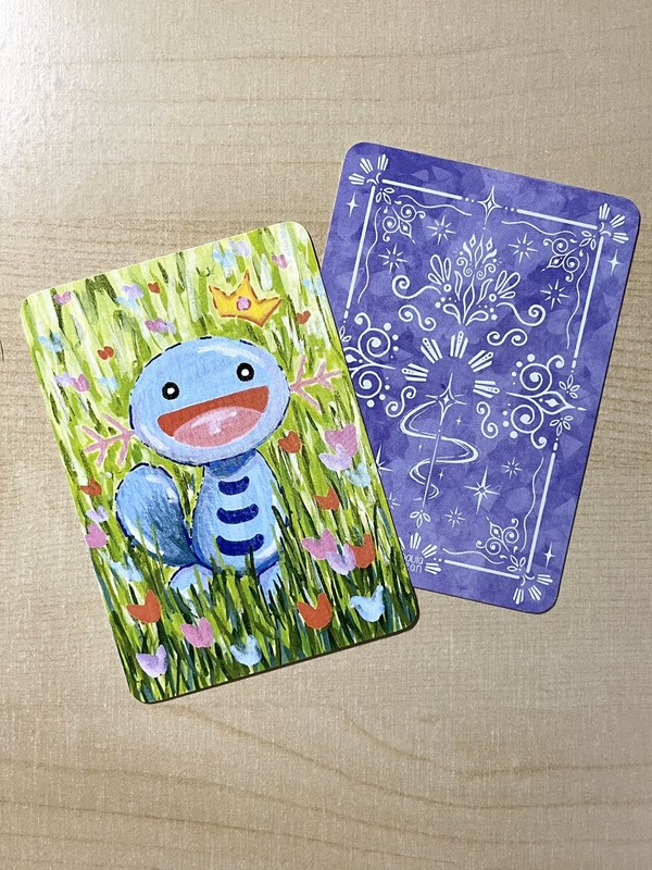 ACEO PRINT Wooper Pokemon Anime Illustration LIMITED EDITION paulajean.art gallery