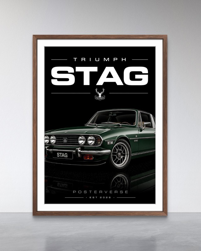 Triumph Stag | Poster Wall Art Print | Automotive Gift | By POSTERVERSE