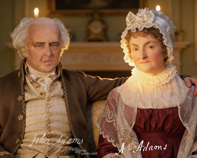 JOHN ADAMS & ABIGAIL ADAMS Portrait Print based on Adams’ Life Mask AMERICA 250