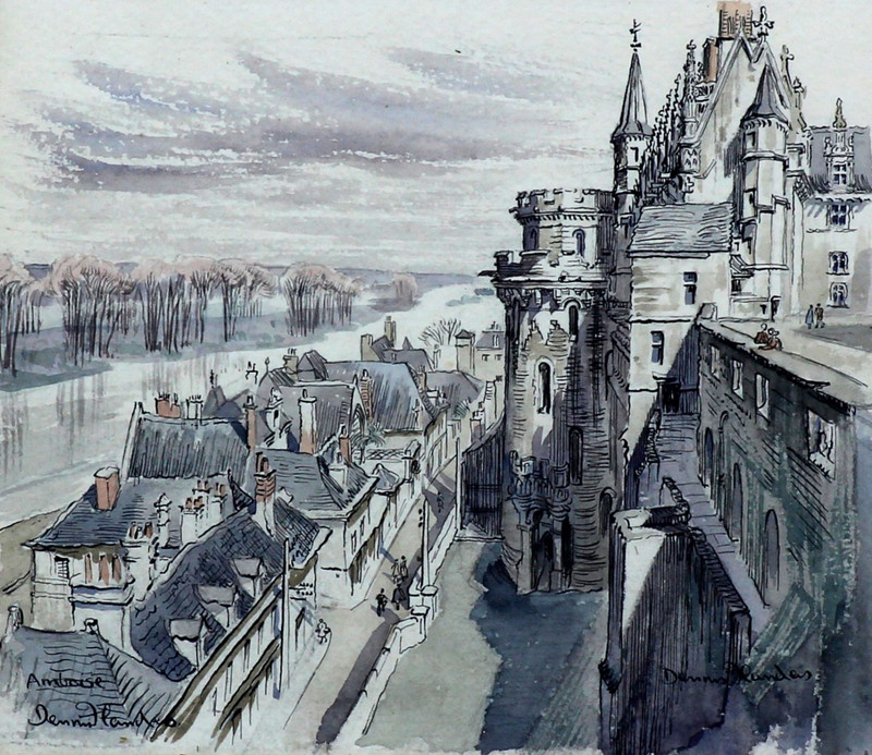 Pen and ink by Dennis Flanders. Titled "Amboise". gallery