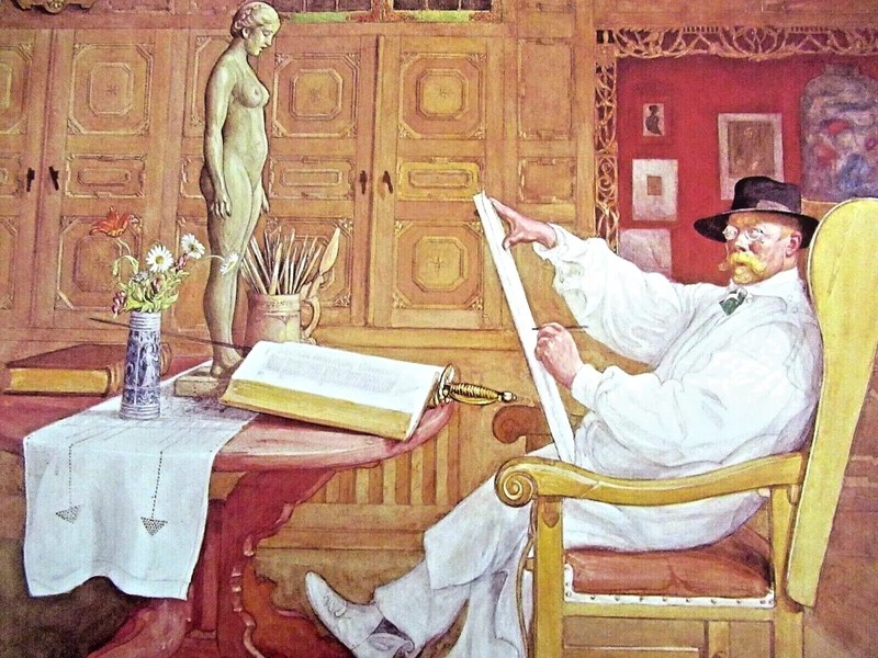 "CARL LARSSON" ~ (16" X 20") ~ *** VINTAGE / ART PRINT *** #7 gallery