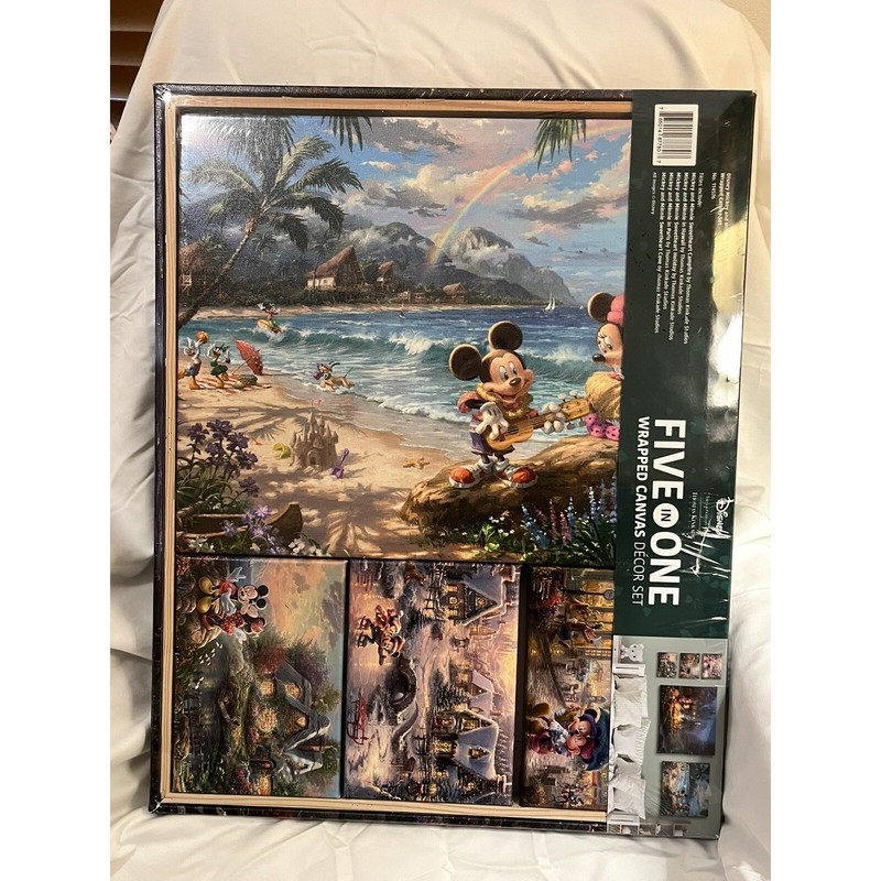 Disney Mickey and Minnie 5-in-1- Gallery Wrapped Canvas Set