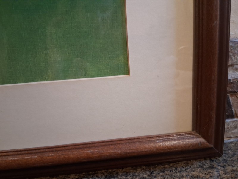 Vintage Golf Art Bart Forbes "Sand Wedge " Framed w/glass & Matted gallery