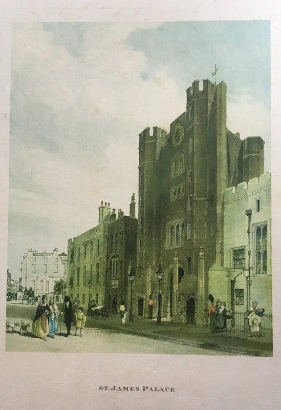 VINTAGE PRINT ST JAMES PALACE Retro Paper On Board Medium Size