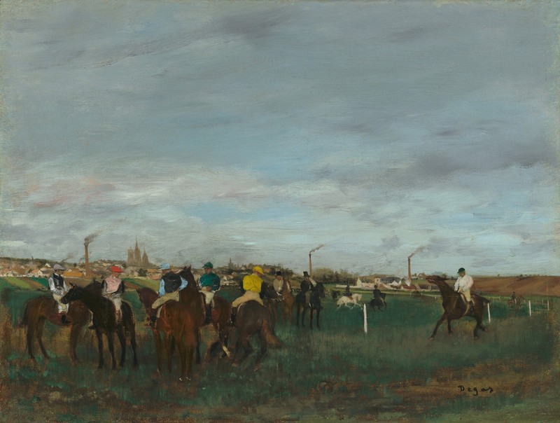 The Races by Edgar Degas Art Print Poster Impressionist Horse Racing Wall Decor