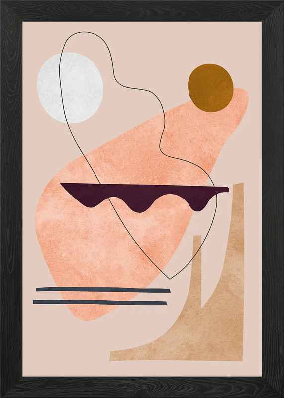 Lines and brushstrokes 2 Framed Wall Art Poster Canvas Print Picture