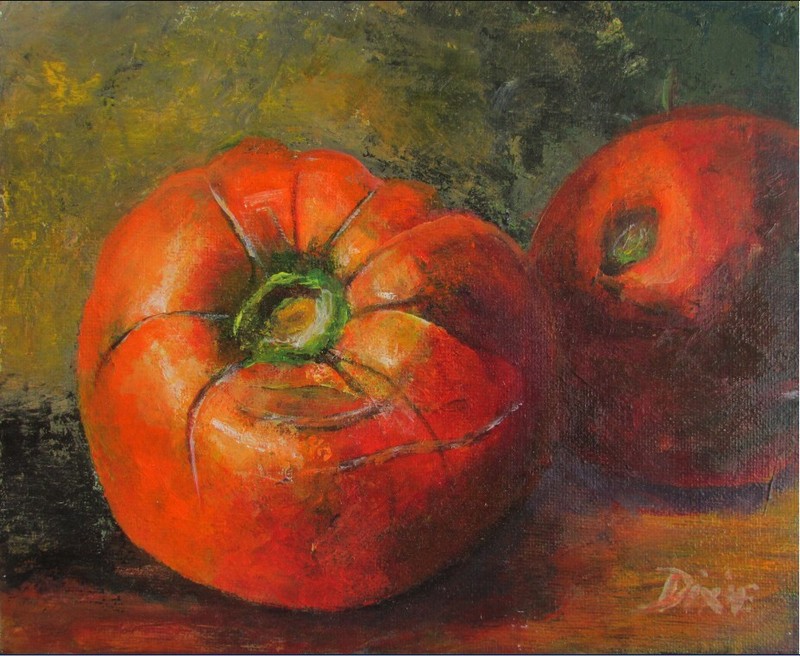 «Garden Tomatoes» (print of oil painting) – Prints done at 11 x 9″
