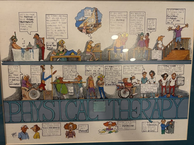 PHYSICAL THERAPY By Peter Mulcahy 1990 Signed Matted Framed /Peter Prints. gallery