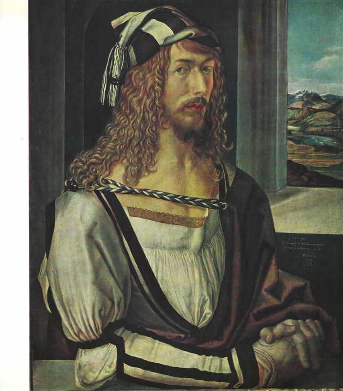 Albrecht Dürer - Self-Portrait 1498 - Early Northern Renaissance Art Print Durer gallery