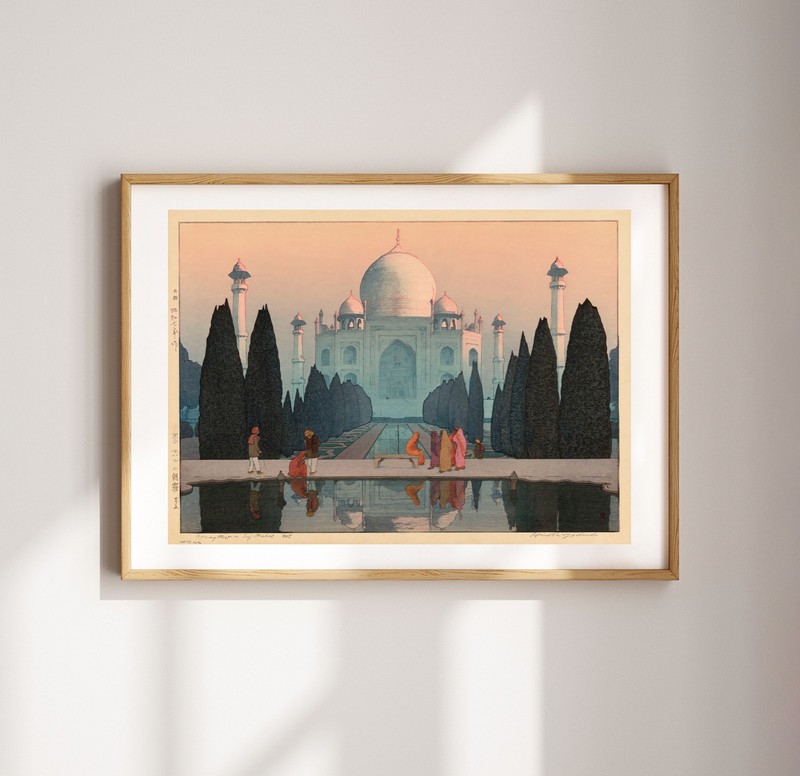Hiroshi Morning Mist Taj Mahal India fine art giclee print gallery wall Art gallery