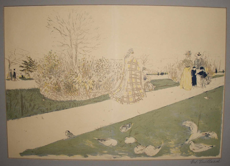 Le Jardin des Tuileries, Edouard Vuillard, Lithograph, Limited Vintage
