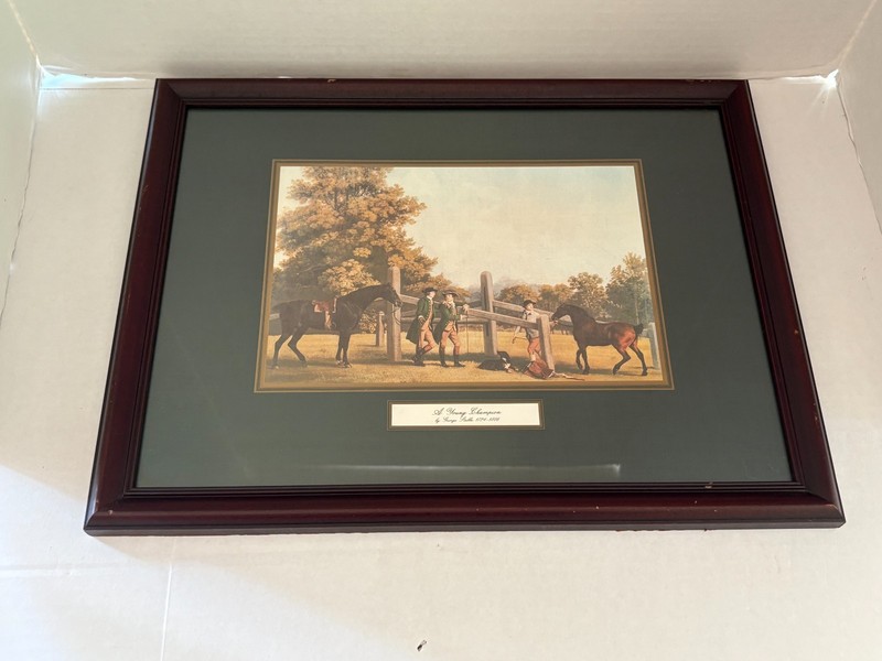 GEORGE STUBBS Framed Equestrian Print «A Young Champion» 14 x 18″ Bombay Company