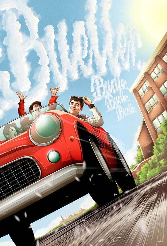 Ferris Bueller’s Day Off by 17th & Oak Ltd Edition x/10 Poster Print Mondo Movie