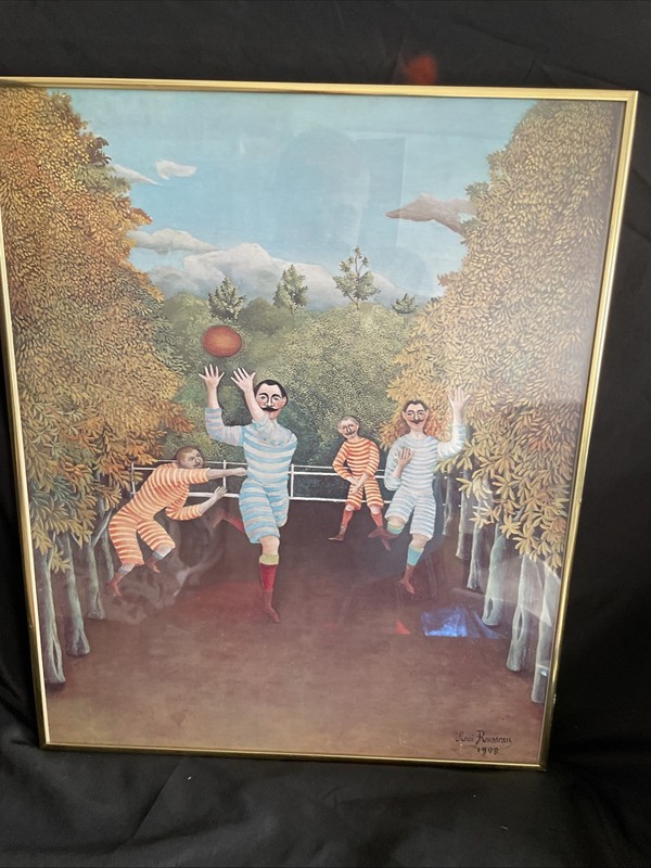 Henri Rousseau /The Football Players /Soccer 1908 22 1/4 H 181:4” W Framed