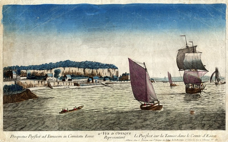 Antique Print-ESSEX-GREAT BRITAIN-THAMES-Chereau-1760