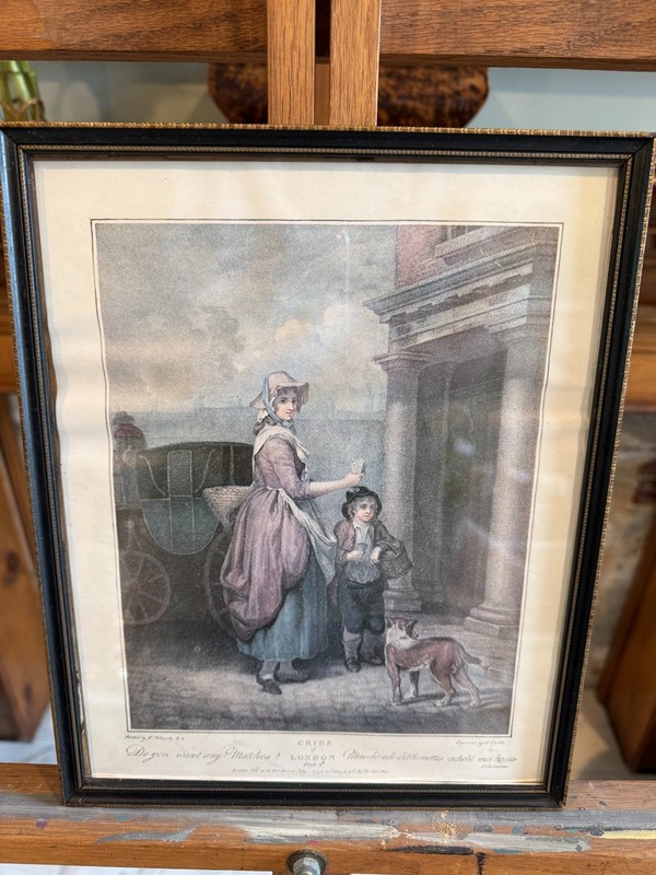 Set of 3 Framed Cries of London Prints After Francis Wheatley — Georgian Street gallery