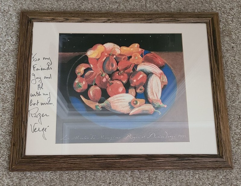 OOAK RARE Milton Glaser Framed Still Life Advertisement Signed Chef Roger Verge