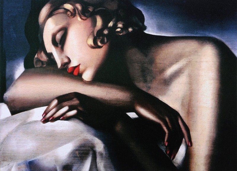 Tamara de Lempicka, The Sleeping Girl 2, Giclee on canvas